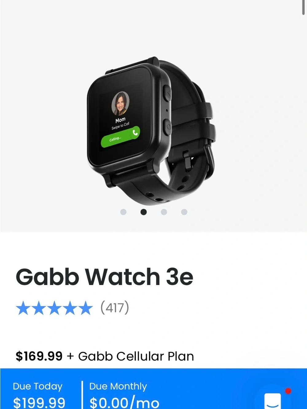 EUC/like new Gabb Watch 3e — Black (kids)